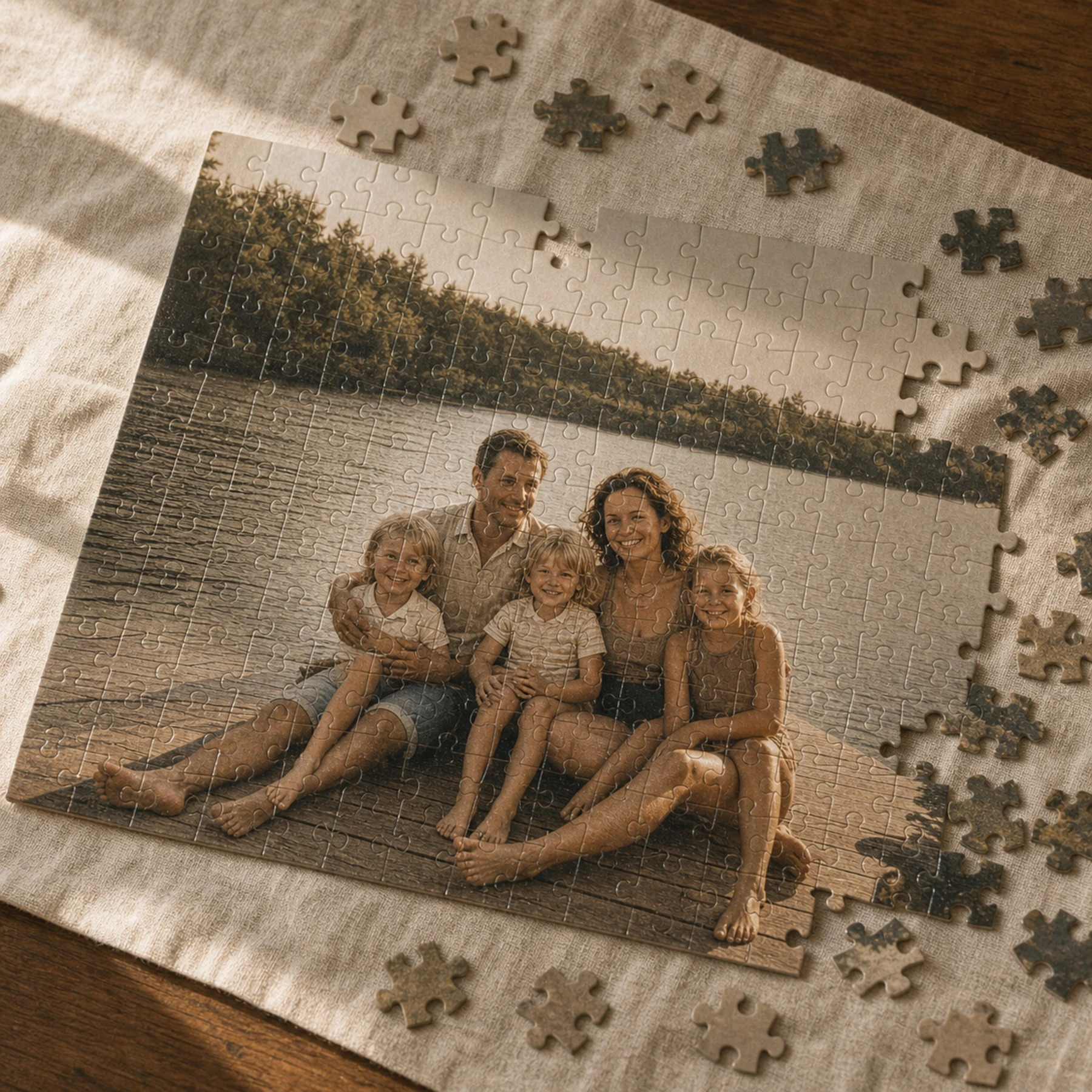 Her photo puzzle — Last summer, in 300 pieces