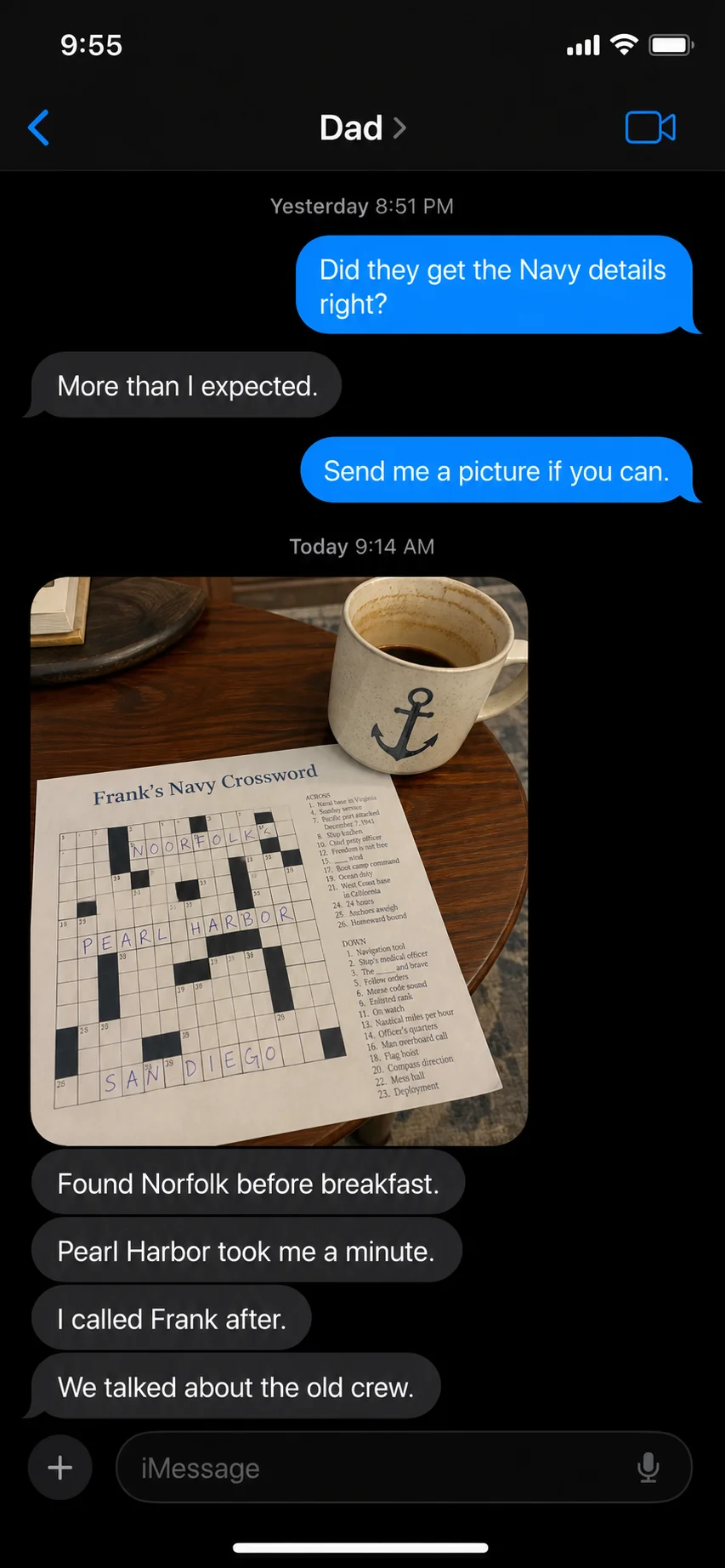 A text message from a parent after a Thread box arrived (23)